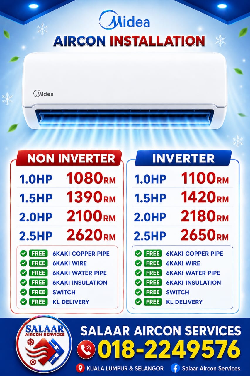 Midea Aircon Installations